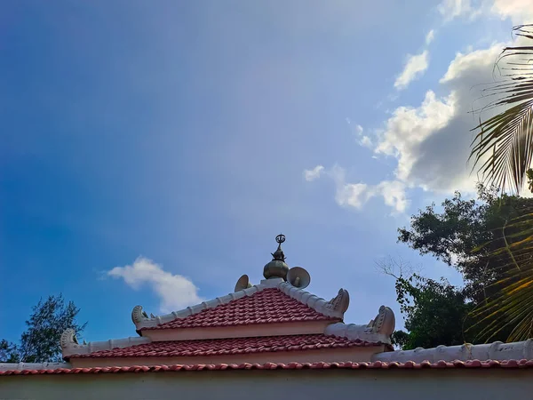 Äußere Dachgestaltung Der Traditionellen Javanischen Mushola Gebetsraum Wie Eine Moschee — Stockfoto