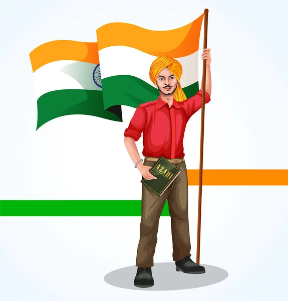 stock vector Stock Vector illustration of Shaheed Bhagat Singh martyrs day design.