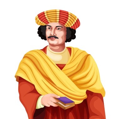 Portrait of Raja Ram Mohan Roy was an Indian reformer who was one of the founders of the Brahmo Sabha. The man who fought Sati clipart