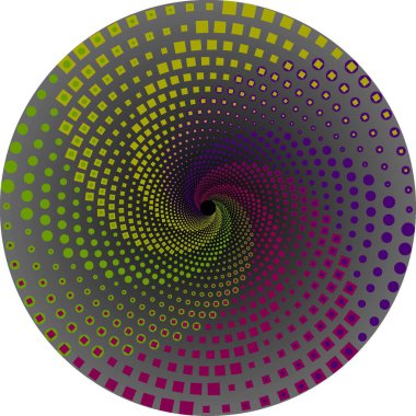 Sarmal şeklinde renkli bir sarmal..