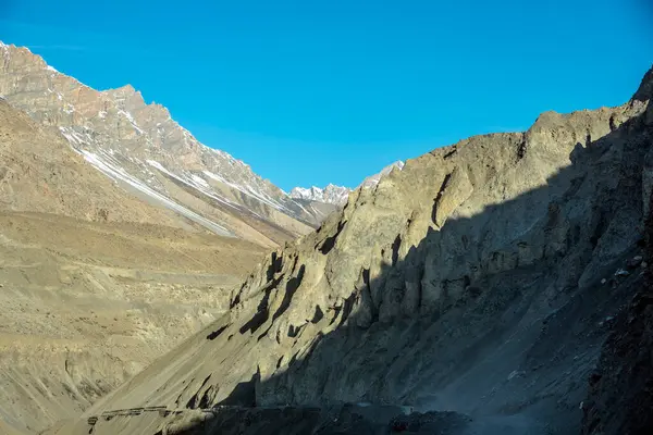 Kaza, Himachal Pradesh, Hindistan 'daki Spiti Vadisi' nin güzel manzarası..
