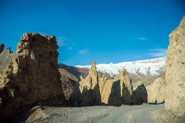 Kaza, Himachal Pradesh, Hindistan 'daki Spiti Vadisi' nin güzel manzarası..