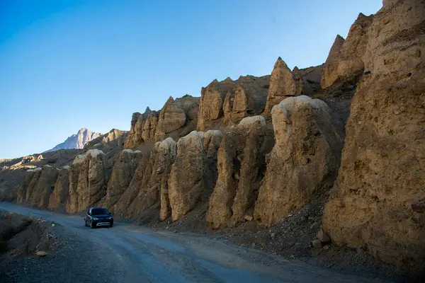 Kaza, Himachal Pradesh, Hindistan 'daki Spiti Vadisi' nin güzel manzarası..