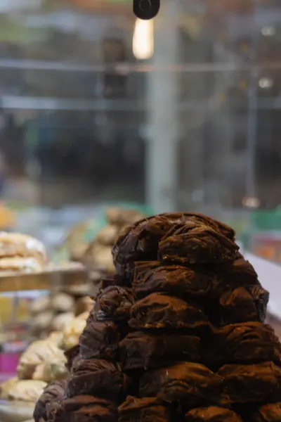 delicious and very sweet authentic Turkish pastries in a store for sale