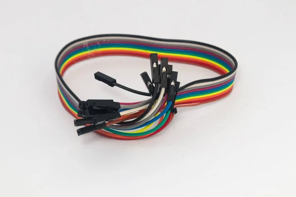 Rainbow Kabel Med Hona Till Hona Kontakt Som Hoppare Som — Stockfoto