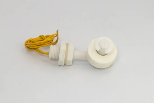 Sensor Nível Água Líquido Com Interruptor Flutuador Fio Amarelo Este — Fotografia de Stock