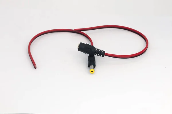 12V Male Female Connector Cables Electronic Parts Used Electronics Hobbyists — Stock Photo, Image