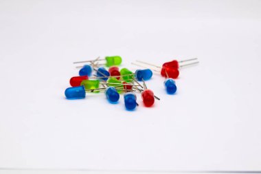 Bir grup LED 'in seçici odaklanma öngörünümü. Bu port DIY materyalleri için elektronik hobisi tarafından kullanılır.