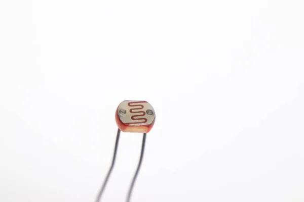 Una Ldr Light Dependent Resistor Sfondo Bianco Questa Parte Viene — Foto Stock
