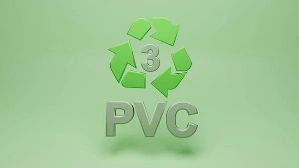 Plastik için 3d geri dönüşüm sembolleri - 3 PVC