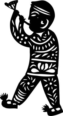 Geleneksel Çin kağıt kesiği ve el oyması desenler