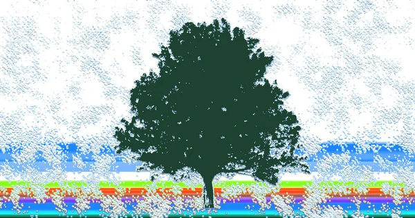 채널을 그루가 있습니다 나무의 형상은 사용하기 종류의 인쇄에 적합하다 — 스톡 사진