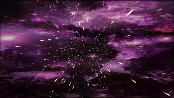 Star Burst Warp Space Einfaches Cgi Bild Hintergrund — Stockvideo