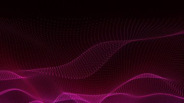 Bir parlayan ile koyu arka plan soyut dalgalar