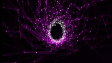 Animasyon tünel arka planı. Büyük veri vizüalizasyonu. 3d oluşturma.