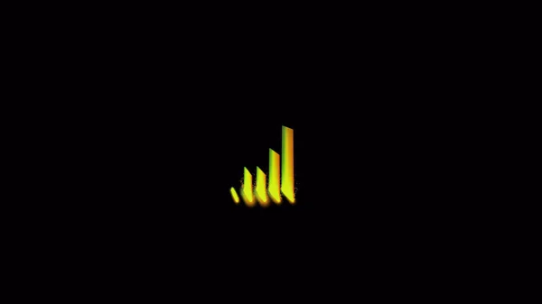 Sarı Simgesi Gibi Siyah Arkaplanda Düz Bilgisayar Simgesi — Stok fotoğraf