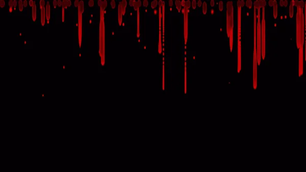 Vércseppek Fekete Háttér — Stock Fotó