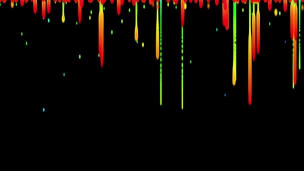 Abstrakt Looping Grafisk Bakgrund Glesa Färgglada Ränder Faller Ner Över — Stockvideo