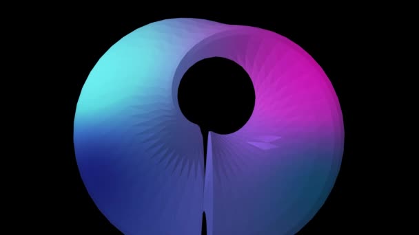 Trojrozměrný Hladký Vícebarevný Zkreslený Obraz Abstraktní Animace Květin — Stock video