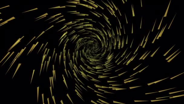 黄色的抽象三角形动画在快速运动 摘要黄色动画 可在四千部电影开始时使用 — 图库视频影像