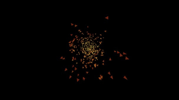 Abstrakta Trianglar Röd Färg Rörelse Röd Abstrakt Triangel Animation Snabb — Stockvideo