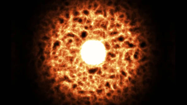 Soyut Parçacık Dairesel Alev Şok Dalgası etkisi ve Parlak Alev Patlaması.