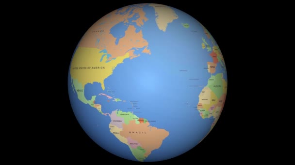 Datorgenererad Realistisk Syn Planeten Jorden Från Rymden — Stockvideo
