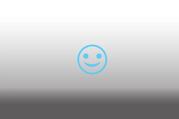 Rosto Feliz Com Sorriso Ilustração Vetorial Isolada Sobre Fundo Branco — Fotografia de Stock