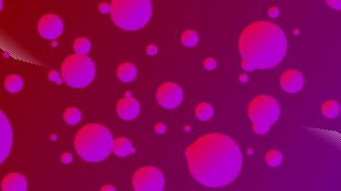 Üç boyutlu geometrik şekilli soyut bir arkaplan. Modern kapak tasarımı. Afiş şablonu. Topları veya parçacıkları olan dinamik duvar kağıdı.