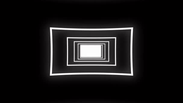 Retro Abstraktes Glühendes Tunnelvideo Für Edm Musikanimation Flight Science Fiction — Stockvideo