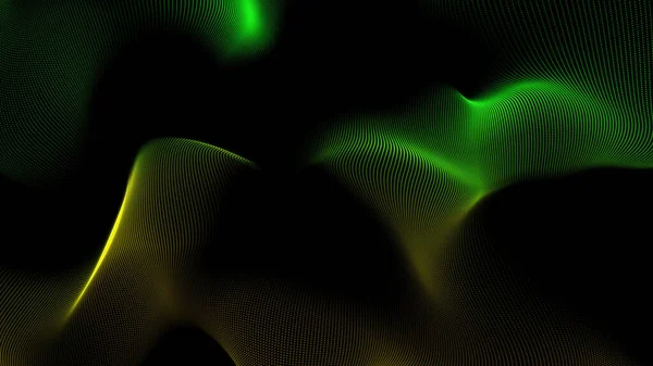 Visualización Macrodatos Onda Dinámica Digital Partículas Onda Partículas Que Fluyen —  Fotos de Stock