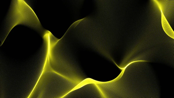 Gelbe Geometrische Abstrakte Technologie Und Wissenschaftlicher Hintergrund Geometrischer Hintergrund Technischer — Stockfoto