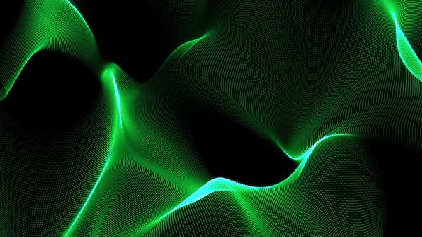 Grüne Geometrische Abstrakte Technologie Und Wissenschaftlicher Hintergrund Geometrischer Hintergrund Technischer — Stockfoto