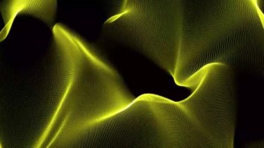 Sarı renk tuzak kodu dalga arkaplanı. Yaratıcı dijital dalga dokusu.