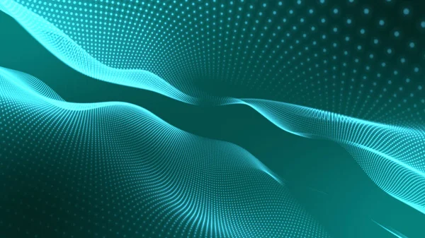 Blaue Farbe Abstrakte Trapcode Bilden Digitale Teilchenwelle Abstrakte Bewegungswellen Von — Stockfoto