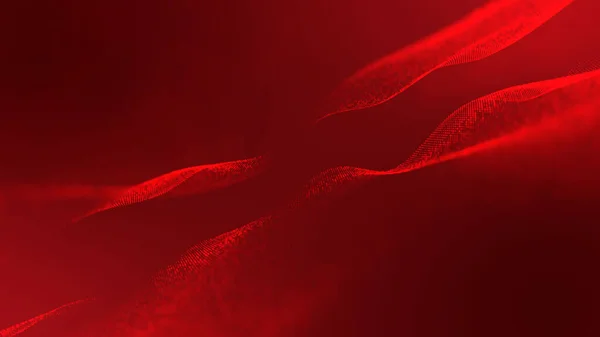 Анимация Кибер Технологический Фон Абстрагирующиеся Частицы Фоне Трапкода Красный Цвет — стоковое фото