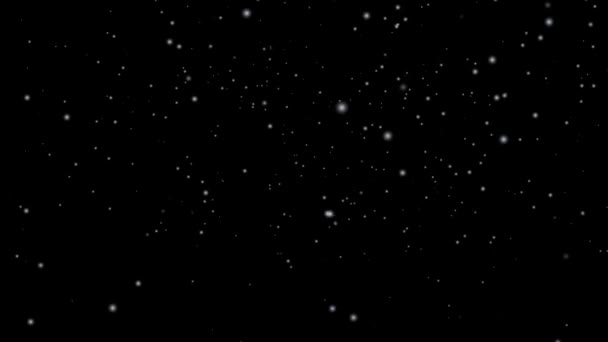 白雪大雪 暴风雪天气 黑色背景下拍摄 — 图库视频影像