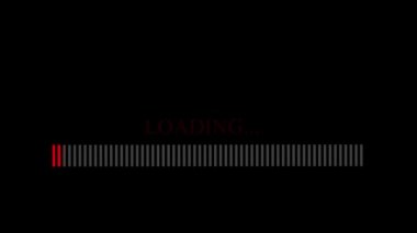 Ekran yükleniyor. Çubuk yükleniyor. Canlandırma devam ediyor. Video projeleri için dijital kırmızı yükleme ekranı.