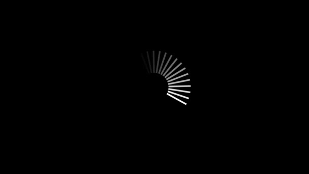 Animation Kreis Symbol Auf Schwarzem Hintergrund Laden Video Animation Lädt — Stockvideo