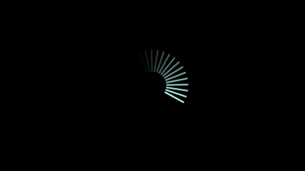Laddar Cirkel Animation Svart Transparent Bakgrund Med Alfa Kanal Element — Stockvideo