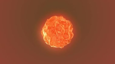 Çikolata rengi parlayan çok boyutlu enerji küresi. Bilgisayar soyut arkaplan oluşturdu. Trapcode TAO Gül Canlandırması.