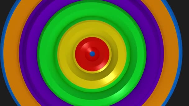 Фрактальная Анимация Гипнотического Движения Абстрактный Красочный Фоновый Рисунок — стоковое видео