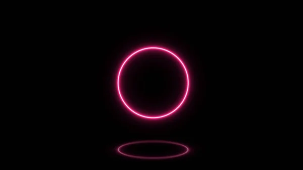 Sfondo Neon Astratto Turbinio Luminoso Copertura Spirale Incandescente Colore Magenta — Foto Stock