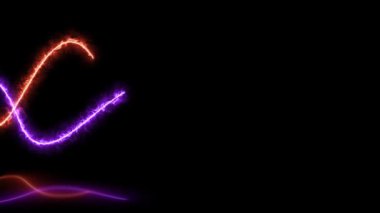 Parlayan neon dalgaları, ultraviyole ışık, lazer gösterisi, sanal gerçeklik ile soyut bir arkaplan. parıldayan neon çizgileri.