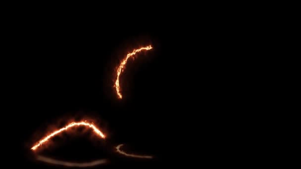 Animație Abstractă Efectului Foc Animație Culoare Portocalie Spațiu Circular Gol — Videoclip de stoc