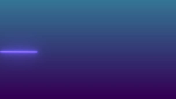 ネオン効果ハートビートラインシームレスループビデオ ネオンラインの心拍数とパルスを青と紫の画面で 心臓部だ ハートビート アニマトン — ストック動画