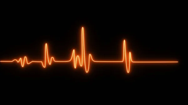 Ekg Elektrokardiogramm Herzschlaglinie Ende Des Lebens Kunst Design Gesundheit Herzschlag — Stockfoto