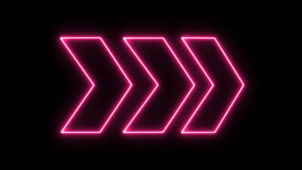 Realistische Geïsoleerde Neon Teken Van Pijl Logo Decoratie Sjabloon Bekleding — Stockfoto