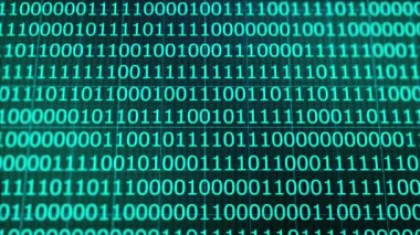 Soyut mavi ikili kod arka planı. Geleceğin siber alemi. Web Geliştiricisi. Dijital bilgisayar kodu. Programlama. Kodlama.