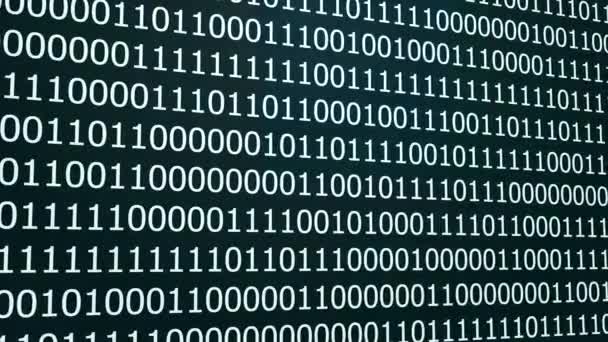 Hexadecimal Big Data Cyber Digital Code Blinking Loop Background Binary — Stock Video